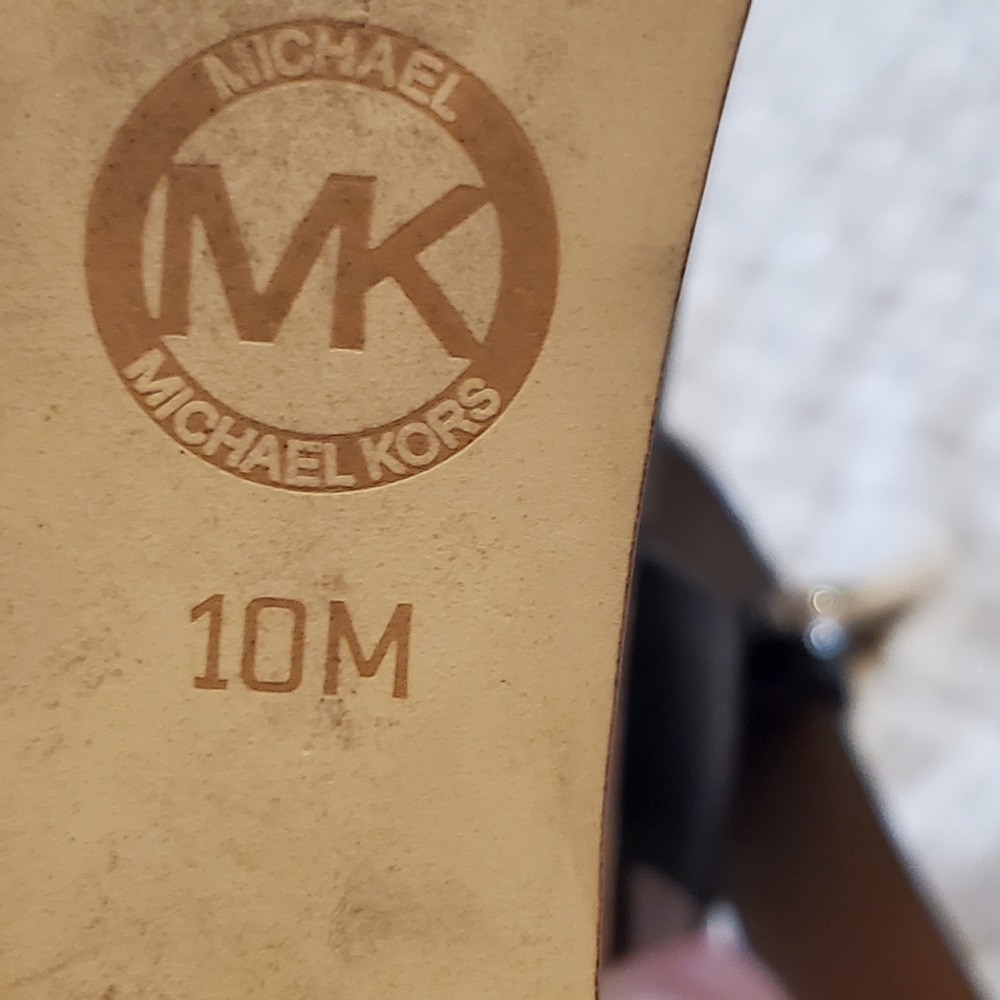 Michael Kors leather and cork platform wedge sandals - Picture 10 of 16